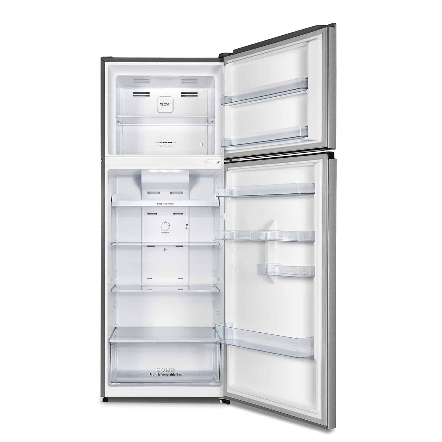 HIsense 21Cuft Refrigerator 2 Doors Open Door View