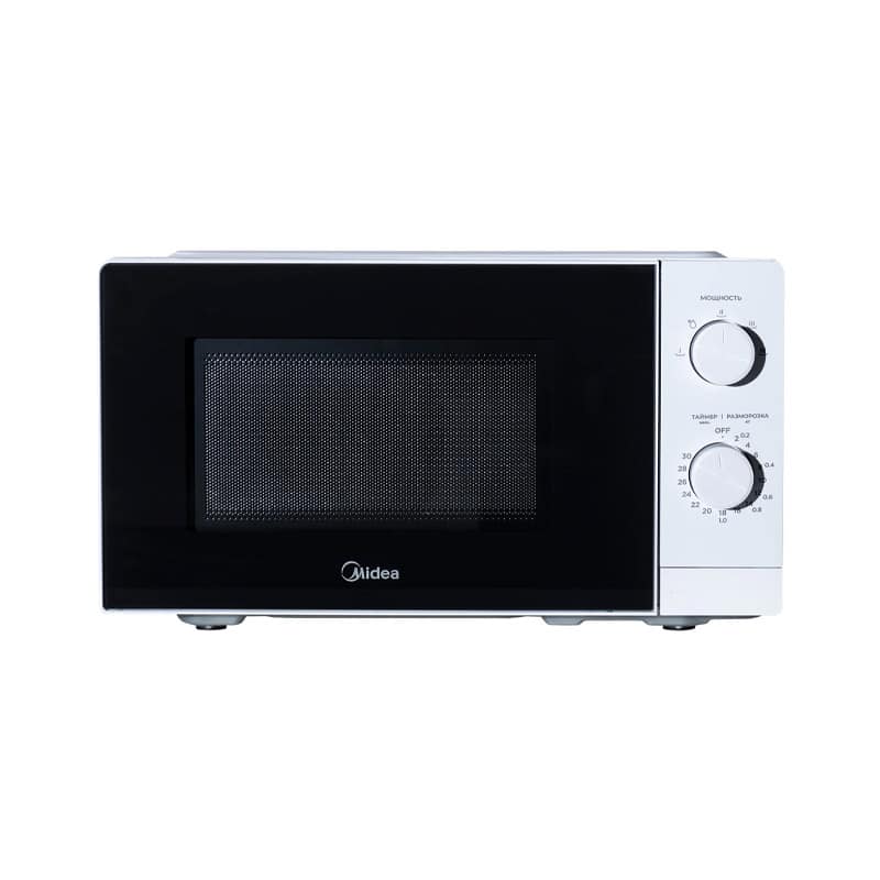 Midea MM7P012MZ WH Front View 20-Liter Microwave