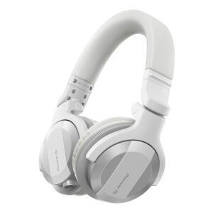 Pioneer HDJ-CUE1-BT White DJ Headphones Angle View