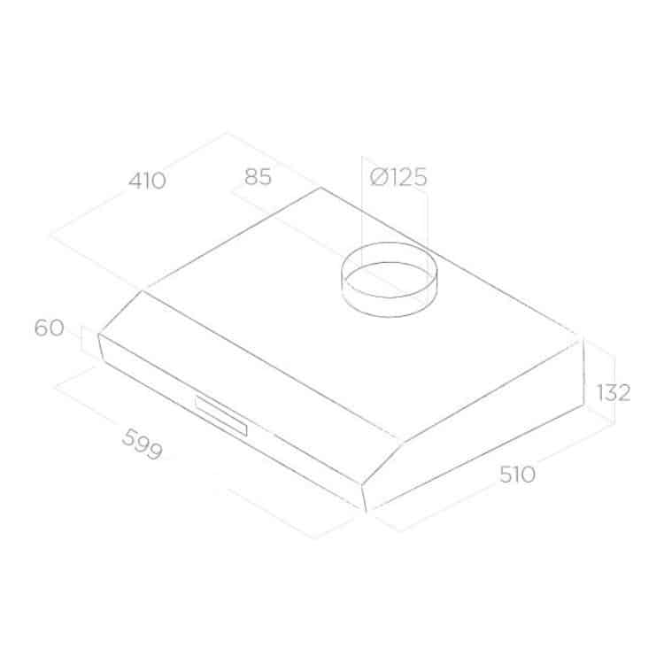 Elica Krea 60cm Dimensions