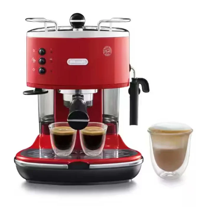 Delonghi Espresso Machine Red Front View ECO311R Delonghi Espresso Machine Red Front View ECO311R