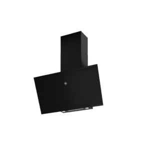 La Germania KV90LAG1NB Black Glass Hood Front View