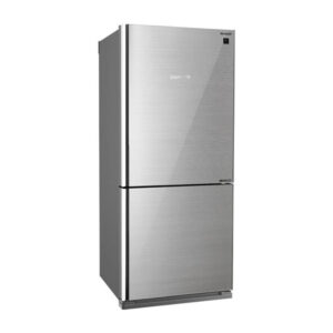 Sharp SJGV73JSL Bottom Mount Silver Angle View