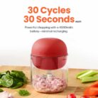 Nutricook Choppi Red 30 Cycles in 30 Seconds
