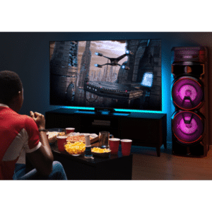 LG RNC9 Tower Speaker in living room