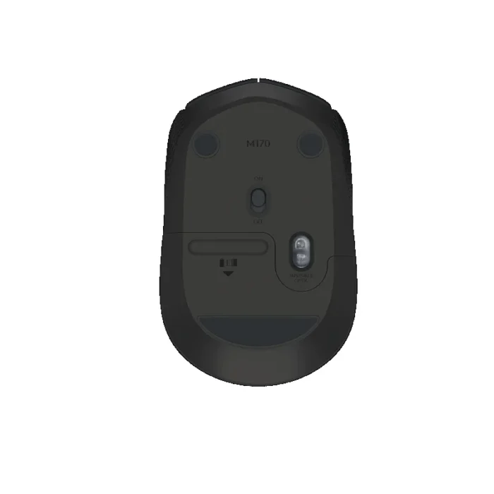 Logitech M171 Black Wireless Mouse Bottom View