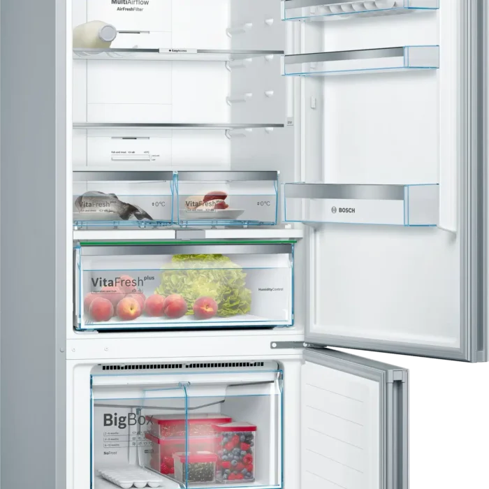 Bosch White Glass Refrigerator Inside