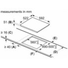 Bosch PUE611BB5E Induction Hob Dimensions