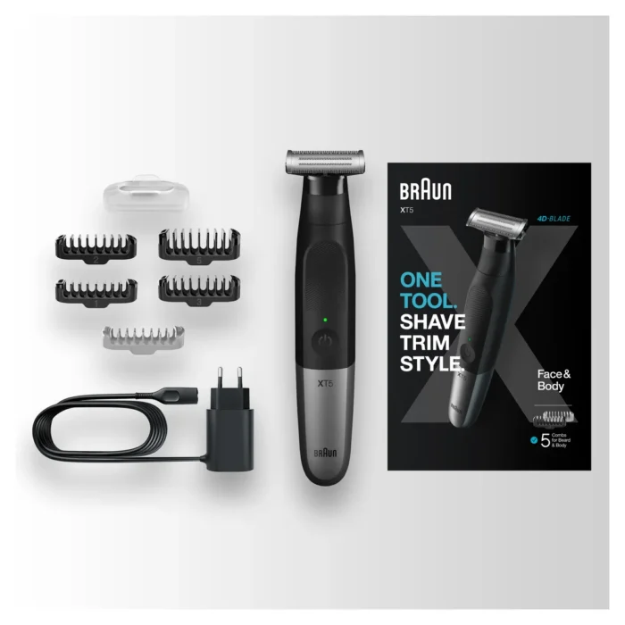 Braun XT5100 with accessories BRAUN Face & Body Hybrid Trimmer with Packaging
