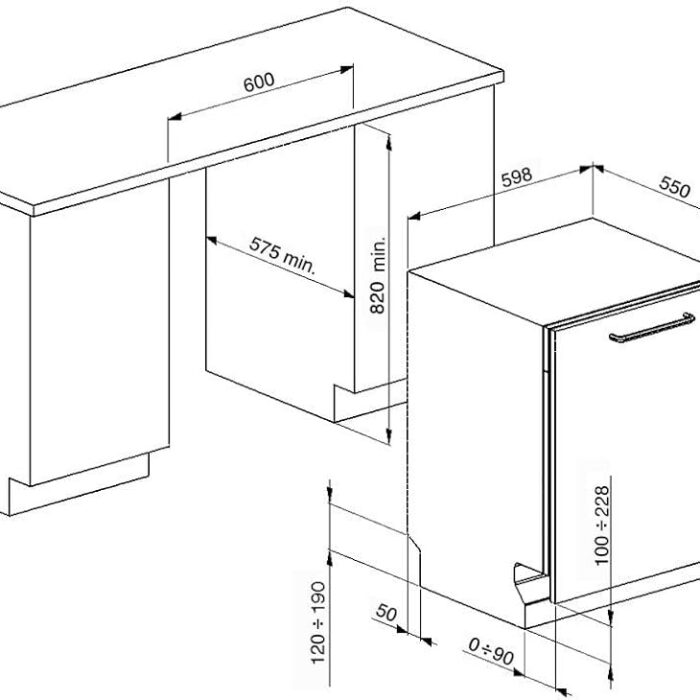Smeg ST382C Dimensions Diagram Smeg ST382C Dimensions Diagram