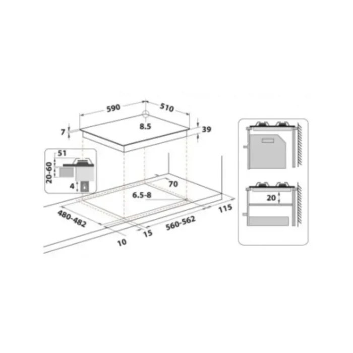 Whirlpool Lebanon GMWL628 Dimensions Whirlpool Lebanon GMWL628 Dimensions