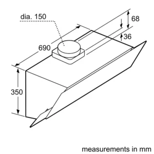 Bosch DWK095G60T Technical Drawing 1