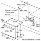Bosch HGL10E150 Built-in Dimensions