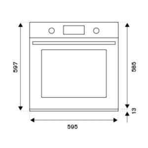 La Germania Gas Oven F605GGKX Outer Dimensions