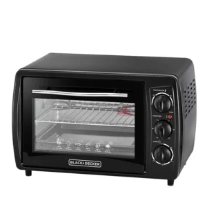 Black and Decker TRO19RDG Black Electric Oven Front View