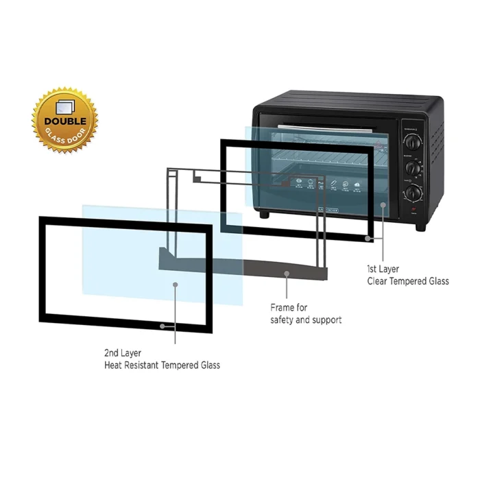 Black and Decker Electric Oven Glass Black and Decker Electric Oven Glass