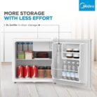 Midea Fridge 2.5Ft MDRD86FGE01 White