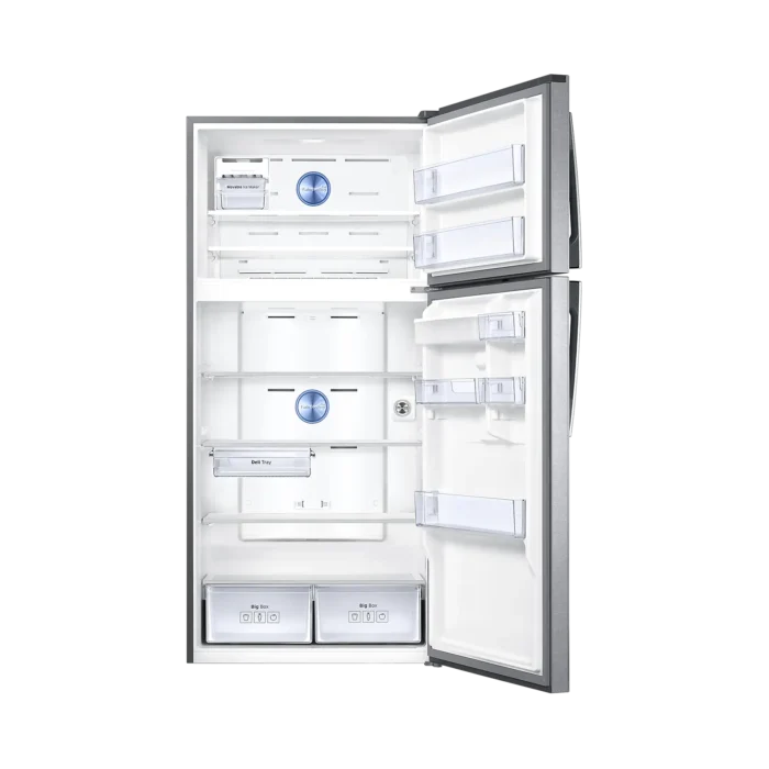 Samsung Stainless Steel Inverter Refrigerator Inside Open Doors