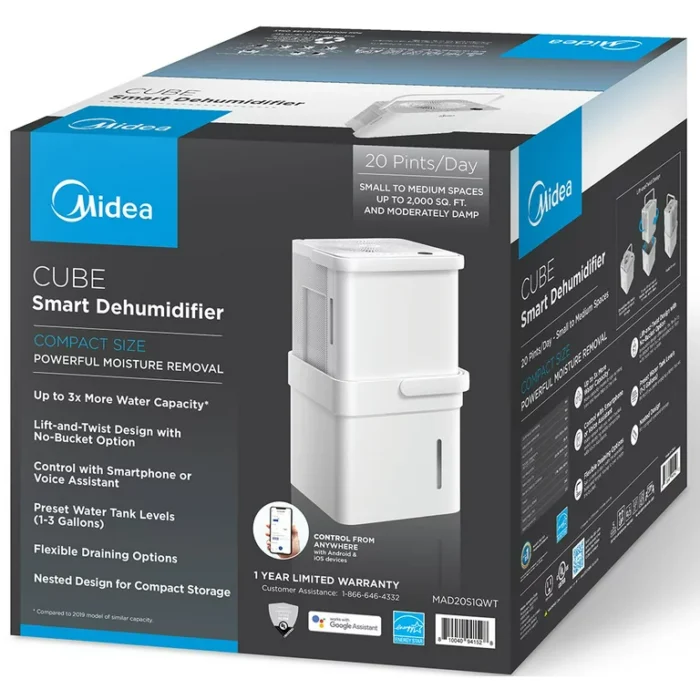 Midea MDDM20L Dehumidifier Packaging