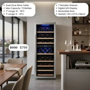 Carillo CROW73SDZ Wine Cellar Lifestyle Viatek