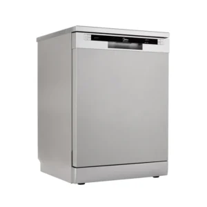 Midea WQP14-5201C-SS Angle View Silver Dishwasher