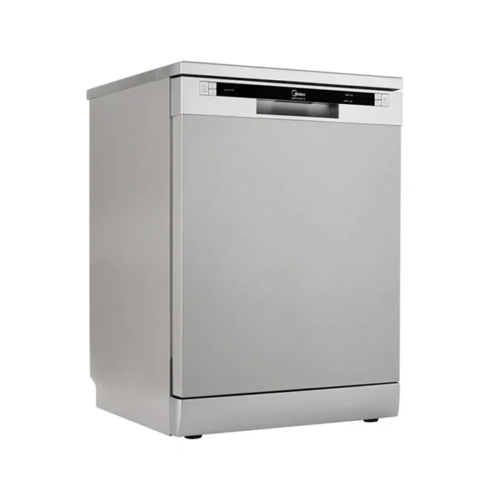 Midea WQP14-5201C-SS Angle View Silver Dishwasher