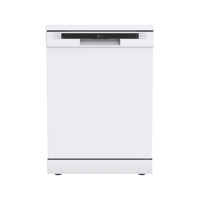 Midea WQP14-5201C-W White Dishwasher Front View Midea WQP14-5201C-W White Dishwasher Front View