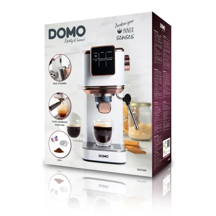 Domo DO746K Espresso Machine Package Domo DO746K Espresso Machine Package