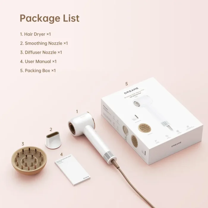 Dreame Hair Glory Hair Dryer Box Content Dreame Hair Glory Hair Dryer Box Content