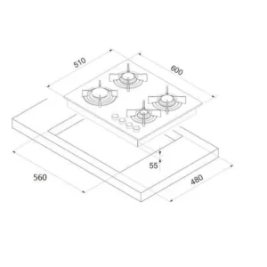 Smalvic 60cm Gas Hob Dimensions Lebanon
