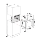 Whirlpool WMF250G Built-In Microwave Technical Drawings