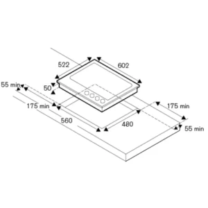 La Germania P6801D9X 60cm Built-in Technical Sheet