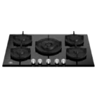 La Germania P755CLAGGN 70cm Black Glass Built-in Gas Hob