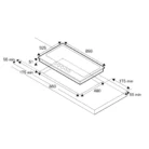 La Germania P905LLAGGN Cooktop technical Drawing