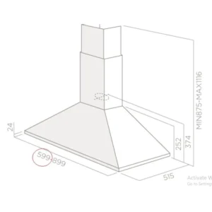 Elica Aqua 60 Dimensions
