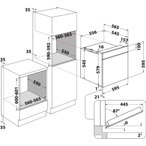 Ariston GS33Y430 Dimensions Ariston GS33Y430 Dimensions