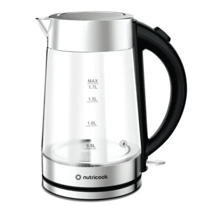 Nutricook NCGK100 Glass Kettle Front View Nutricook NCGK100 Glass Kettle Front View