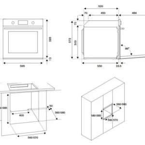 La Germania 60cm Built-in Oven Dimensions