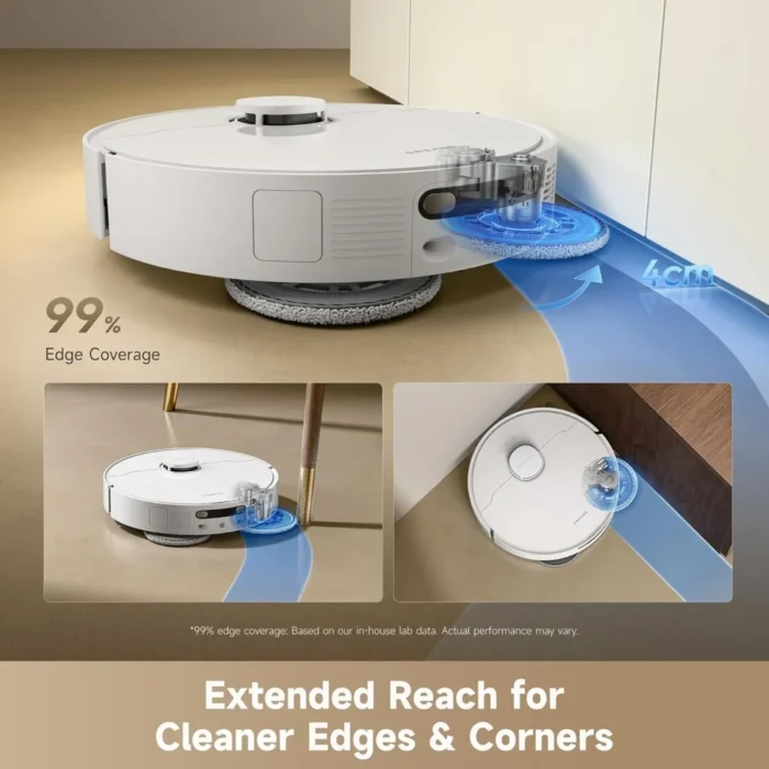 Dreame D30 Ultra RTD31TE White Robot Vacuum Cleaners Extended Brushes Dreame D30 Ultra RTD31TE White Robot Vacuum Cleaners Extended Brushes