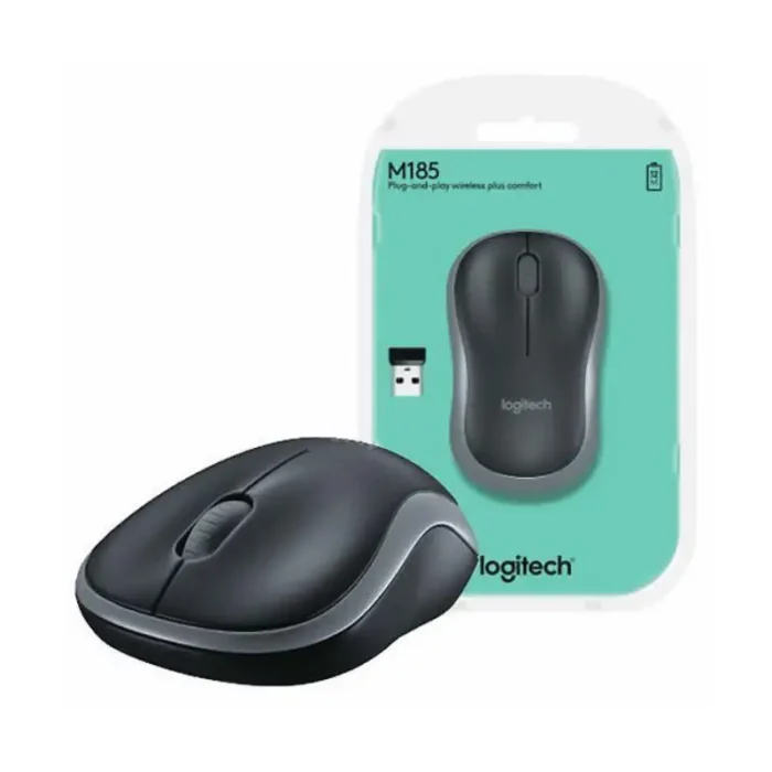 Logitech M185 Wireless Mouse Grey Logitech M185 Wireless Mouse Grey