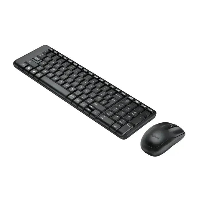 Logitech MK220 Wireless Keyboard and Mouse Angle View Logitech MK220 Wireless Keyboard and Mouse Angle View
