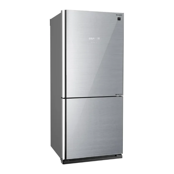 Sharp SJGV73 Silver Glass Bottom Mount Refrigerator