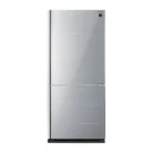 Sharp SJGV73 Silver Glass Refrigerator Front View