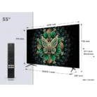 TCL 55C6K Dimensions and Remote